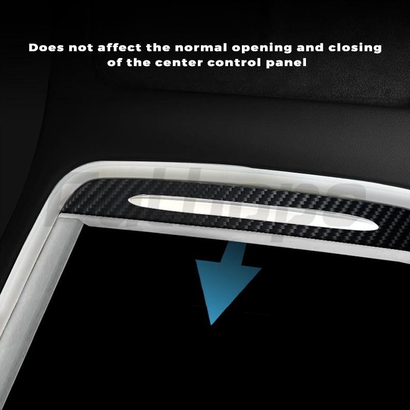 Futhope Real Carbon Fiber ultra thin center console cover For Tesla Model 3 Y -23 not affect Central Control push-pull