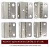 Modern Silver Kitchen Cabinet Door Hinges Soft Closing Adjustable Durable with 35mm Iron Cup Side Mount Hardware Screws