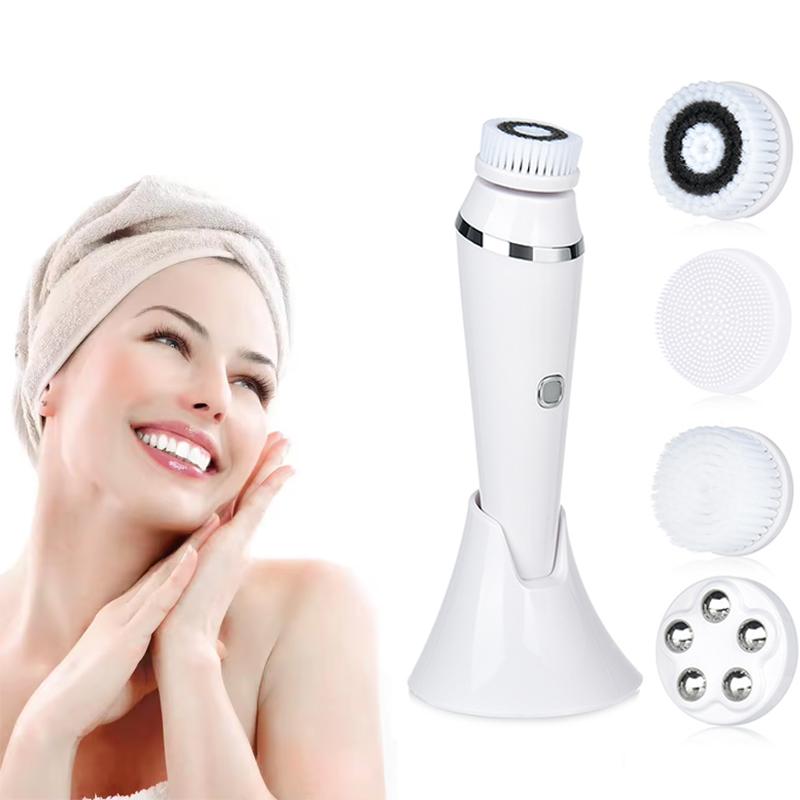 Wasserdichter Gesichtsreiniger Silikon Gesichtsbürste Elektrische Gesichtsreinigungsbürste Silikon Massage Gesichtsreinigungs-Peeling