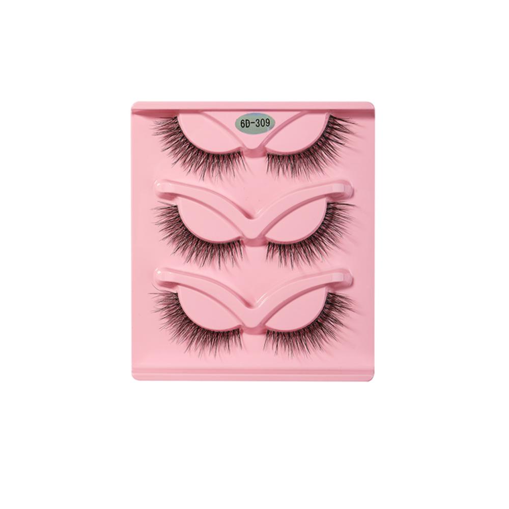 Clear Band Cat Eye False Eyelashes Natural Long 3D Faux Mink Lash Eye Makeup Tools
