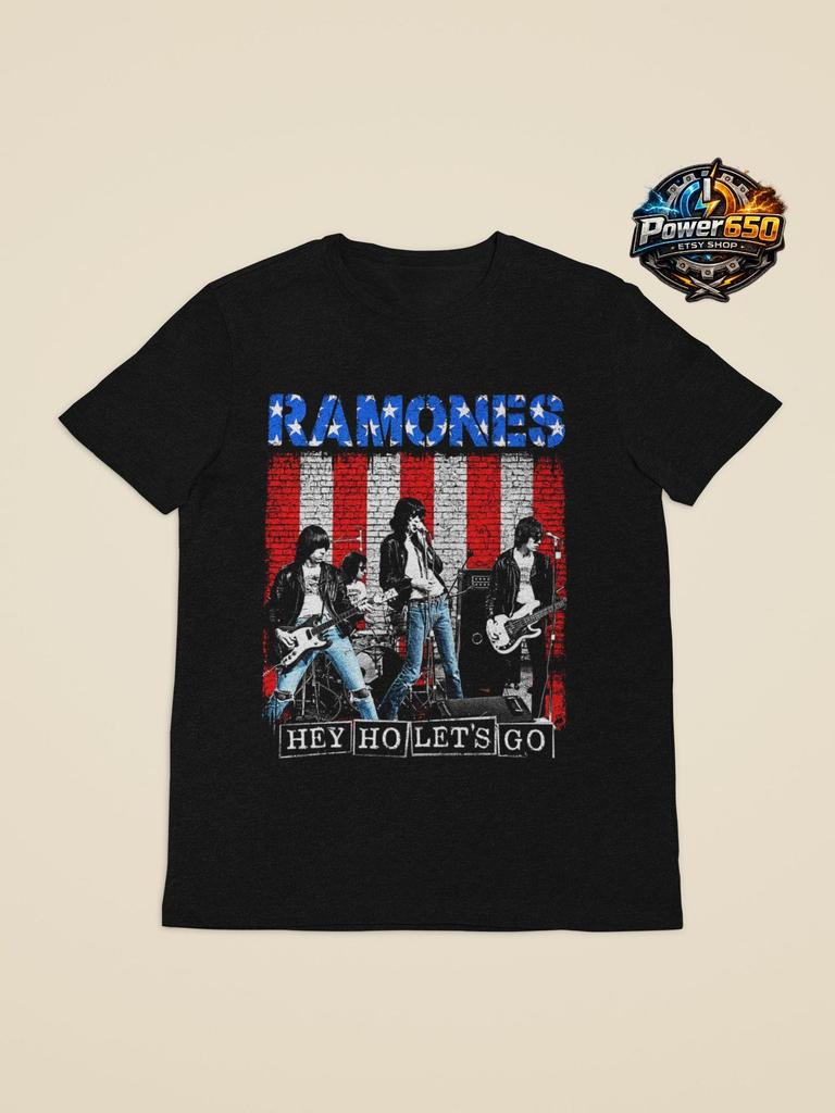 Ramones Band T Shirt, Hey Ho Lets Go, Unisex Heavy Cotton Shirt, Merch, Gift Fan, Concert