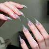 Gradient Halloween False Nails Wearable Nail Tips Set Durable Blood Stained Fake Nail  Party