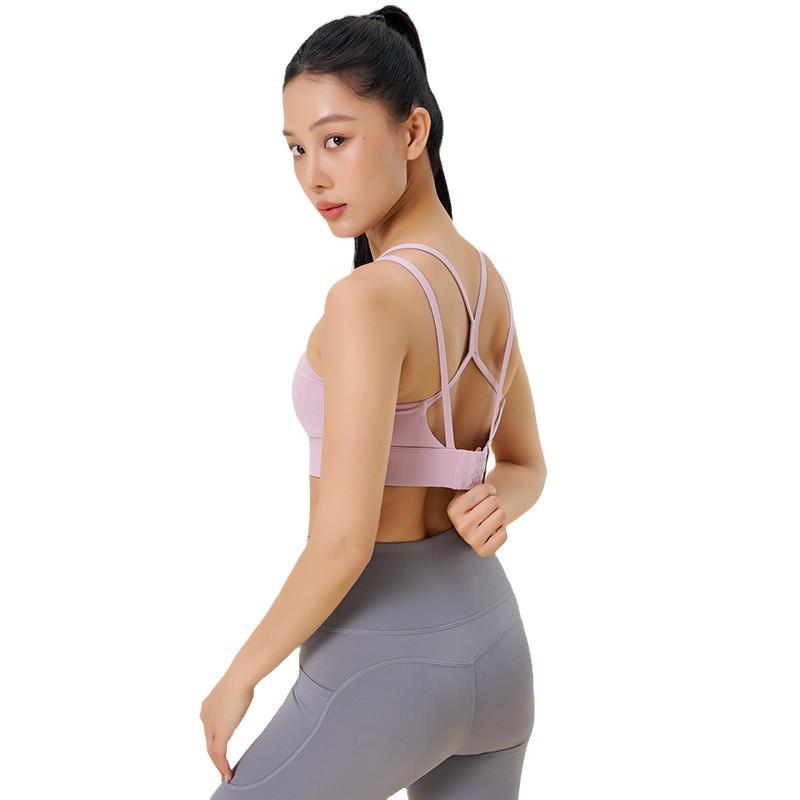 High-Intensity Cross Back Strappy Sports Bra for Women