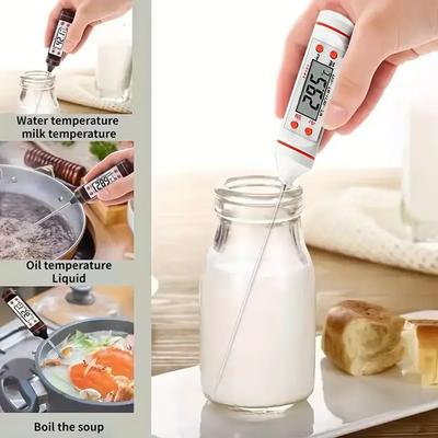 1PC-Portable Digital Thermometer for Home & Travel - Compact Kitchen Food Thermometer, Instant Read LCD Display