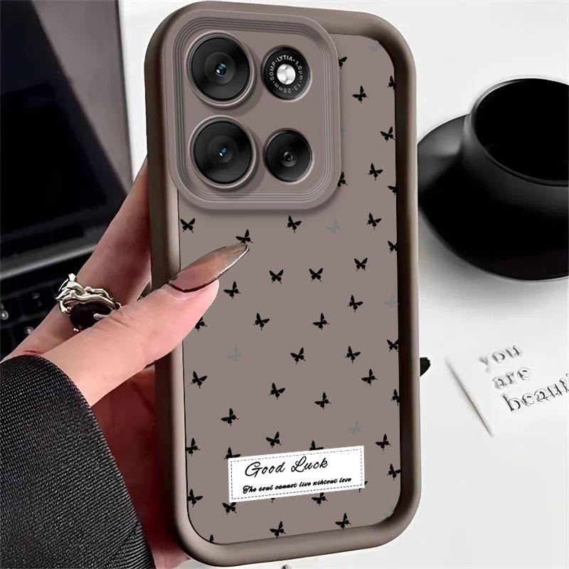 For Motorola Moto G86 G56 G 86 MotoG56 MotoG86 Case Anti Drop Butterfly Flower Phone Case Soft Silicone Candy Protect Cover