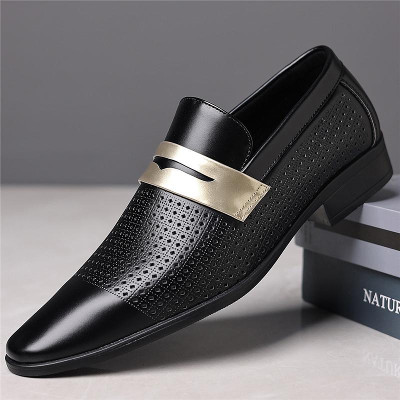 

Модные летние новые дизайнерские дышащие белые коричневые туфли из лакированной кожи для мужчин повседневные пенни-лоферы деловая формальная обувь 38