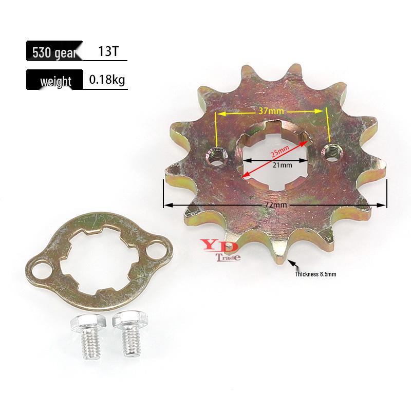 Small 530 Sprocket Gear for ATV, Go-Kart, and Pedal Motorcycle Engine