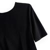 Sibaishi Women's Round Neck Color Block Short Sleeve Faux Two-Piece Casual Dress