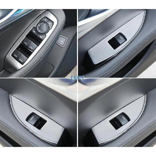 Car Stainless Steel Silver Interior Gear Shift Panel Outlet Glass Switch Cover Trim For Cadillac CT5 + Accessories Sticker