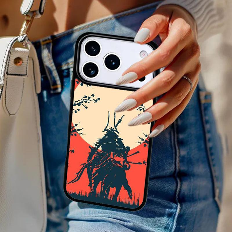 Japan Samurai Art Phone Case For iPhone 17 Air 14 15 13 12 Max Cover For Apple 14 15 16 16e 11 Pro Max Plus