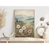 Nursery Landscape Sunset Daisy Flower Posters Wildflower Field Modern Prints Canvas Painting Wall Art Pictures Home Room Decor