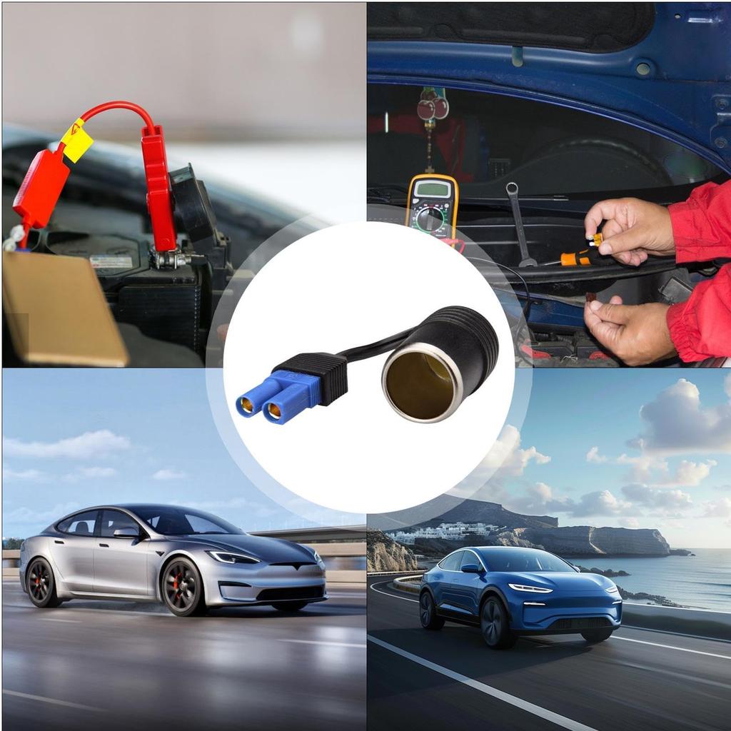 MacilKurtlar EC5 Connector, EC5 Plug Connector, Start Adapter Cable, EC5 Plug Quick Connect Connector Automotive Converter Cable for Car