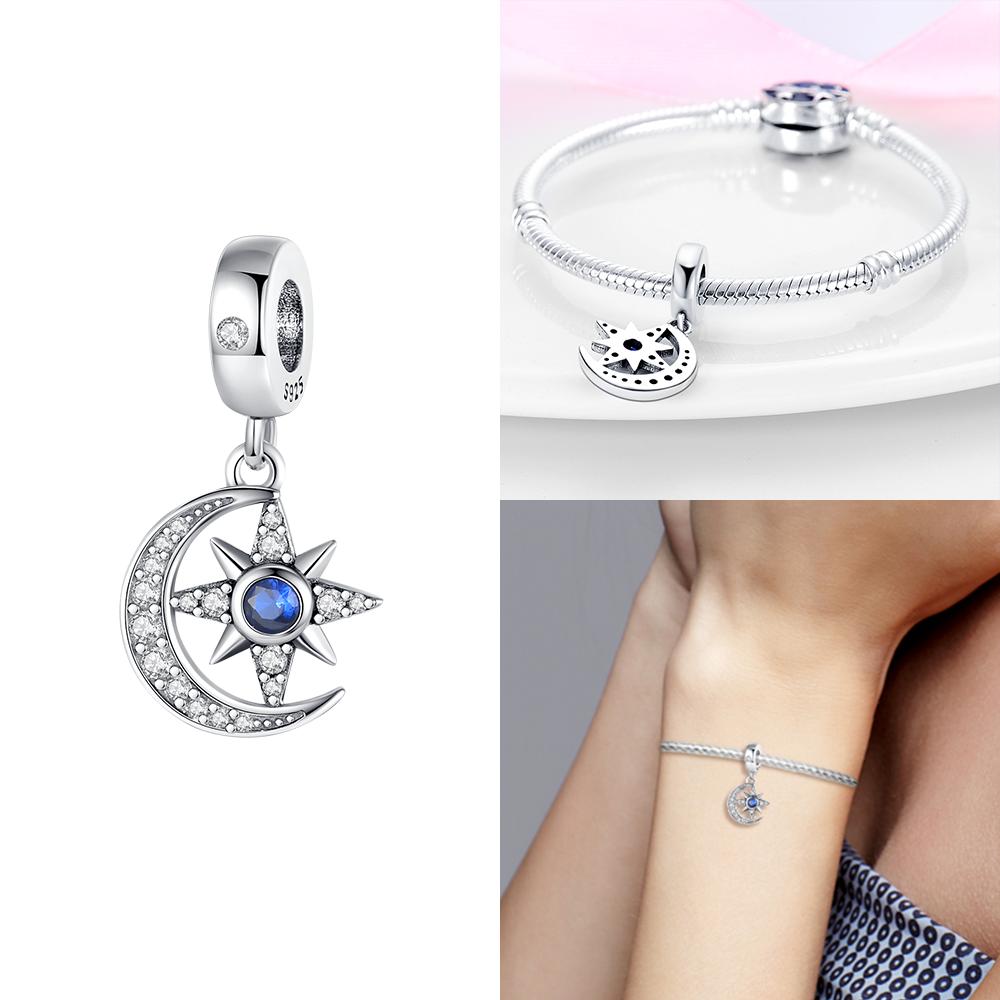 Blue Moon Nightlight Butterfly Astronaut Original Charms Beads Fit Bracelet Copper Women Jewelry Making Diy Accessory Gifts