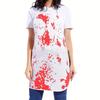 1pc/2pcs Festive Halloween Blood Splatter Apron - Adult Costume for Bar, Haunted House, or Party - Made of Polyester