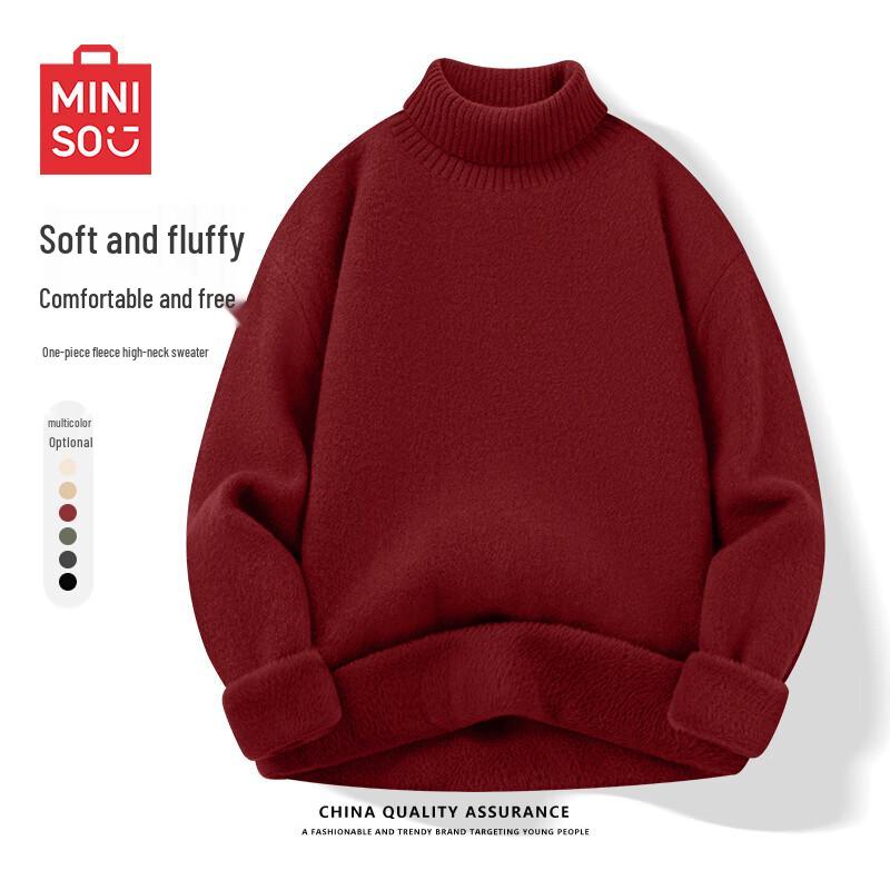 Miniso Men s Plush Turtleneck Sweater M