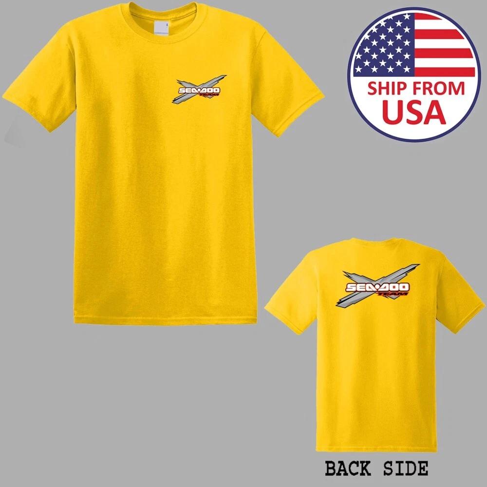 Sea Doo Team Ski Snowmobile Men s Daisy Yellow Size S-5XL 3XL