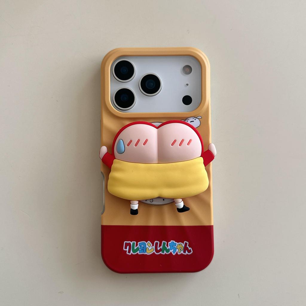 Soporte Magnético de Trasero de Shin-chan para Funda de iPhone 17/16 Pro Max/15/14