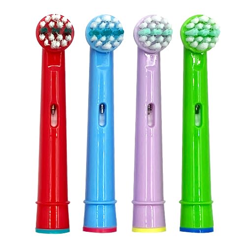 Remarks Japan Braun Oral-B EB-10A Replacement Toothbrush Set (4 Brushes) - Soft, Compatible for Kids