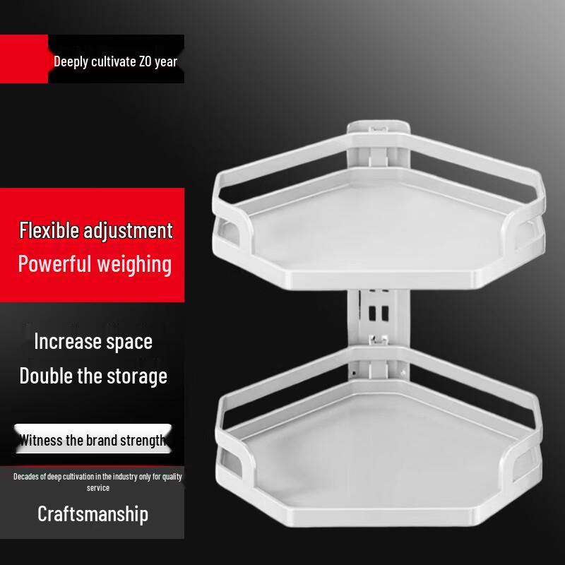 

Adjustable 2-Tier Wall-Mounted Corner Pot & Pan Organizer