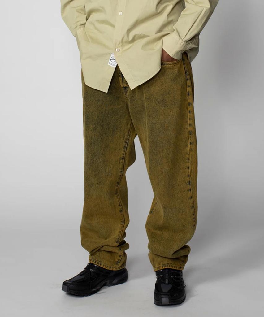 Aries (U) Acid Wash Batten Jean Gold