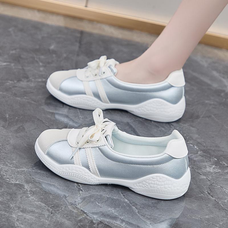 Korean version of sports shoes for women's 2025 new autumn shallow mouth casual Forrest Gump shoes with soft soles, standing for a long time is not ti