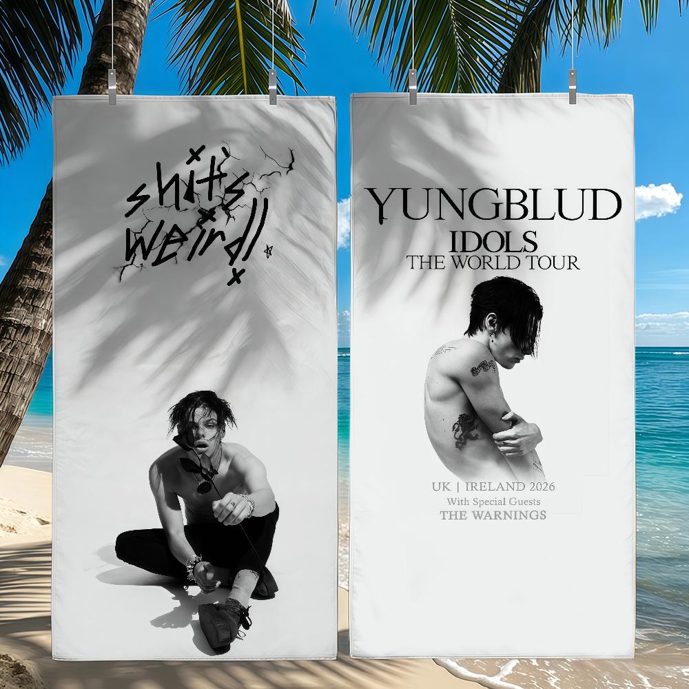 Singer YUNGBLUD Towel Bleach Shower Bath Travel Lightweight Skin Friendly for Pool Camping Cruise Summer