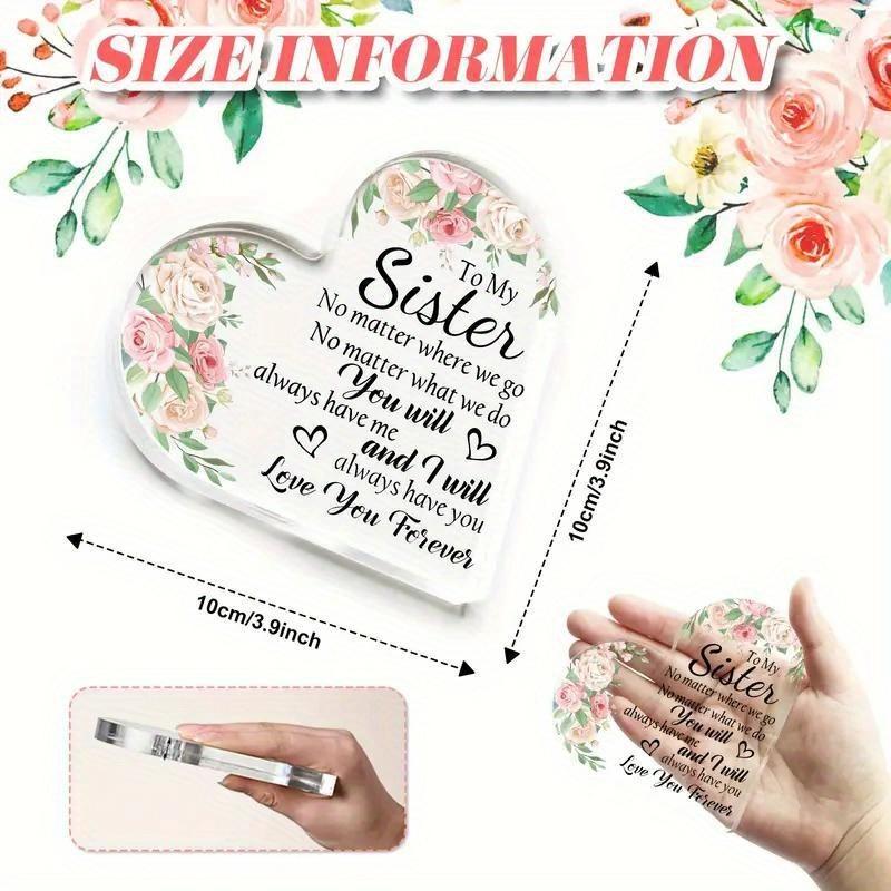 2D Flat Acrylic Decoration for My Sister, Indoor and Outdoor Decoration - No Battery/electricity Required, Free Day Decoration, Shop Decorat