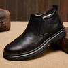 Zima 2024 Pánské boty z pravé kůže: Pohodlná, Hřejivá Vlna, Velké Velikosti 45-46, Ležérní Bavlněné Boty.