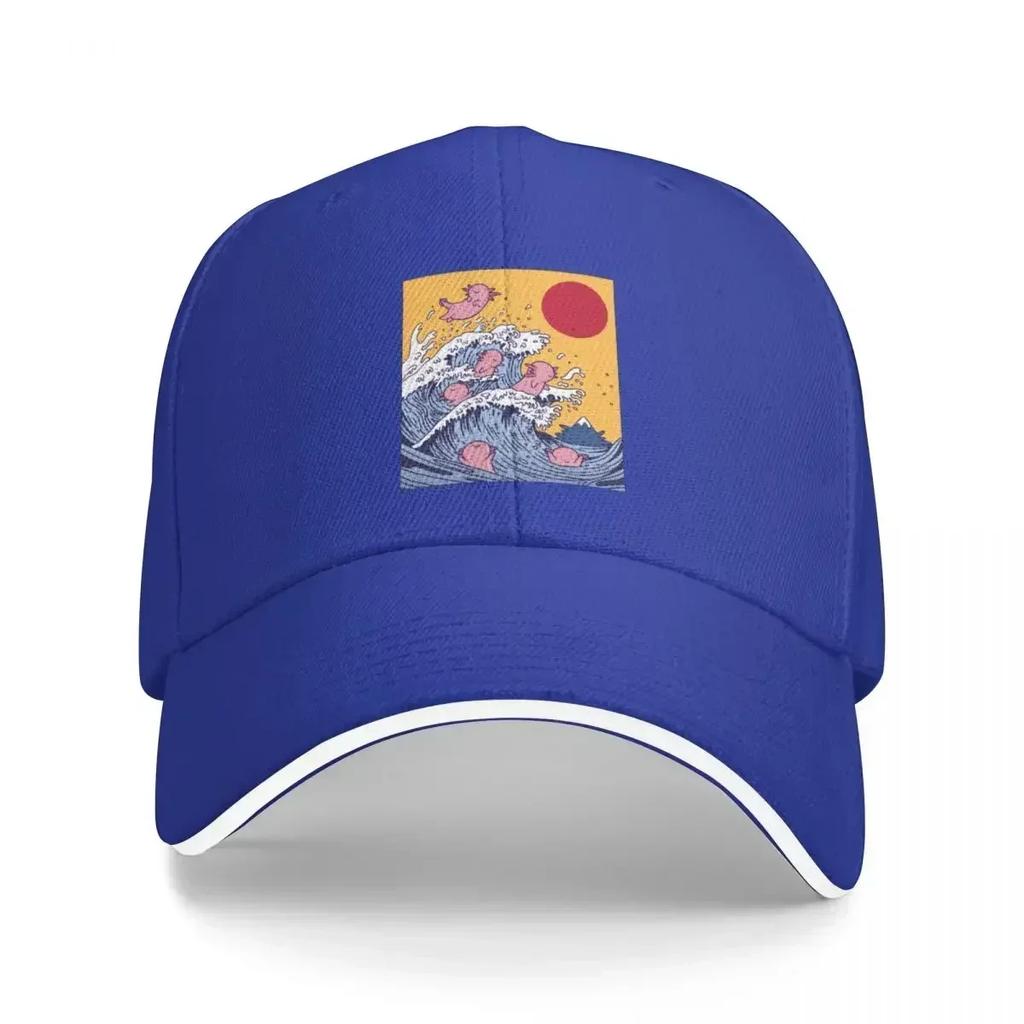 The great wave of Axolotls Baseball Cap foam party Hat Ball Cap Boy Women's