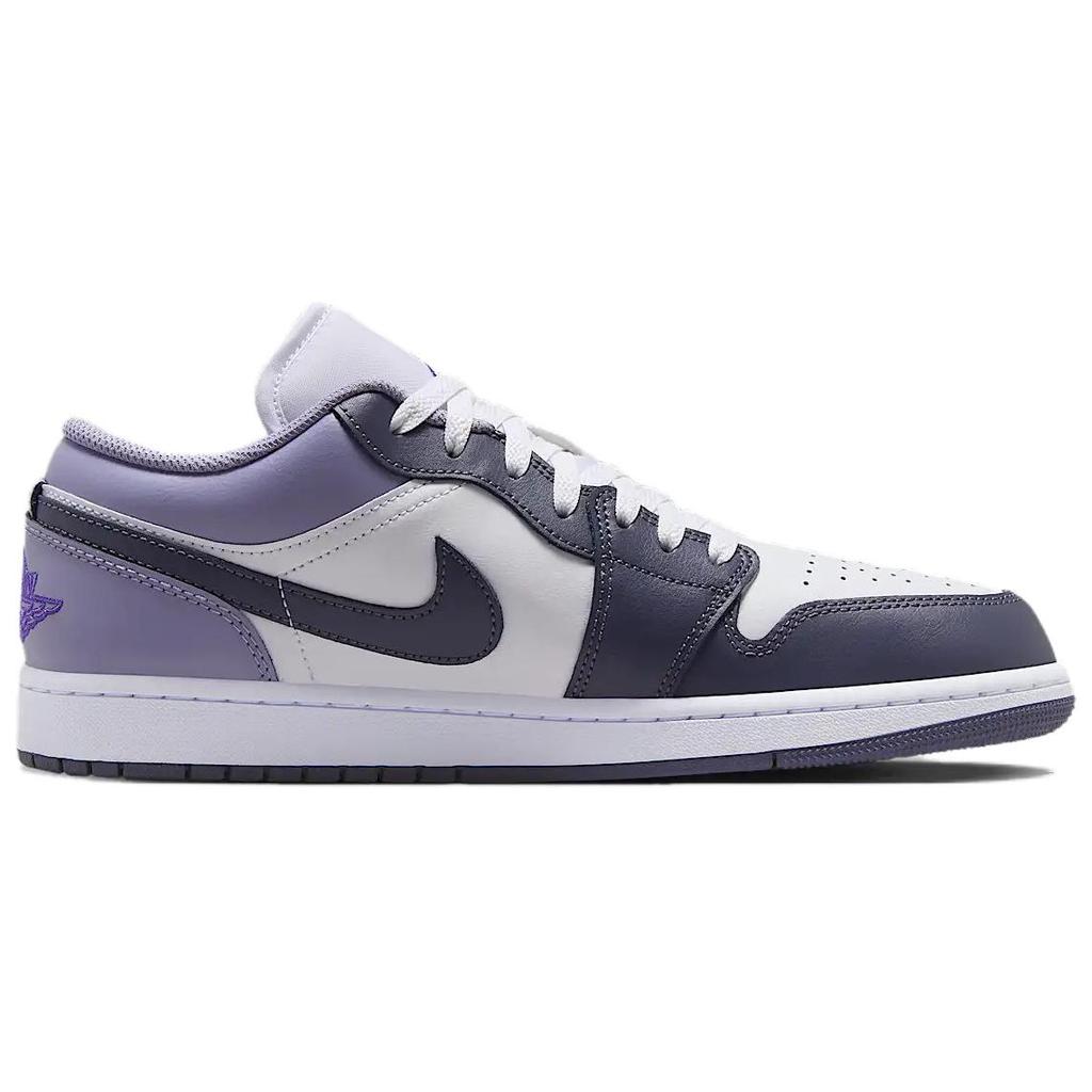New Jordan Air Jordan 1 Anti Slip Wear Resistant Low Top Vintage Basketball Shoes Men's Purple White 553558-145