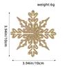 10CM Plastic Snowflake Christmas Tree Decorations - Hollow Powdered Snowflake Pendants