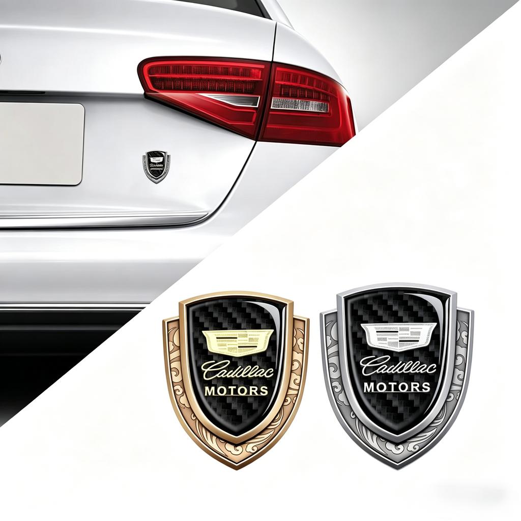Carbon Fiber Car Logo Side Window Emblem Sticker for Cadillac Seville XT4 CT4 CT5 SLR CTS DTS ATS Escalade Exterior Accessories
