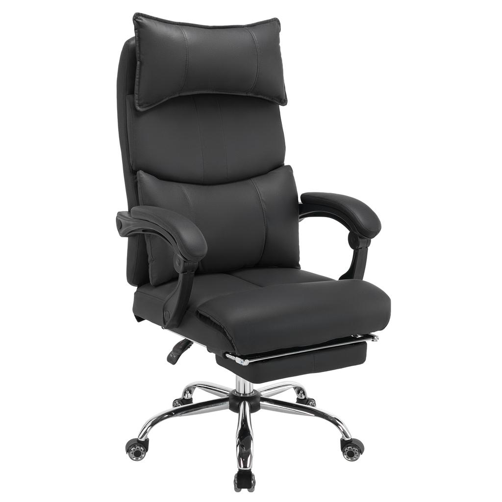 Ergonomic Office Chair, Technology Fabric Executive Chair, Desk Chair Height-Adjustable Swivel Chair with Double Adjustable Lumbar Support Black