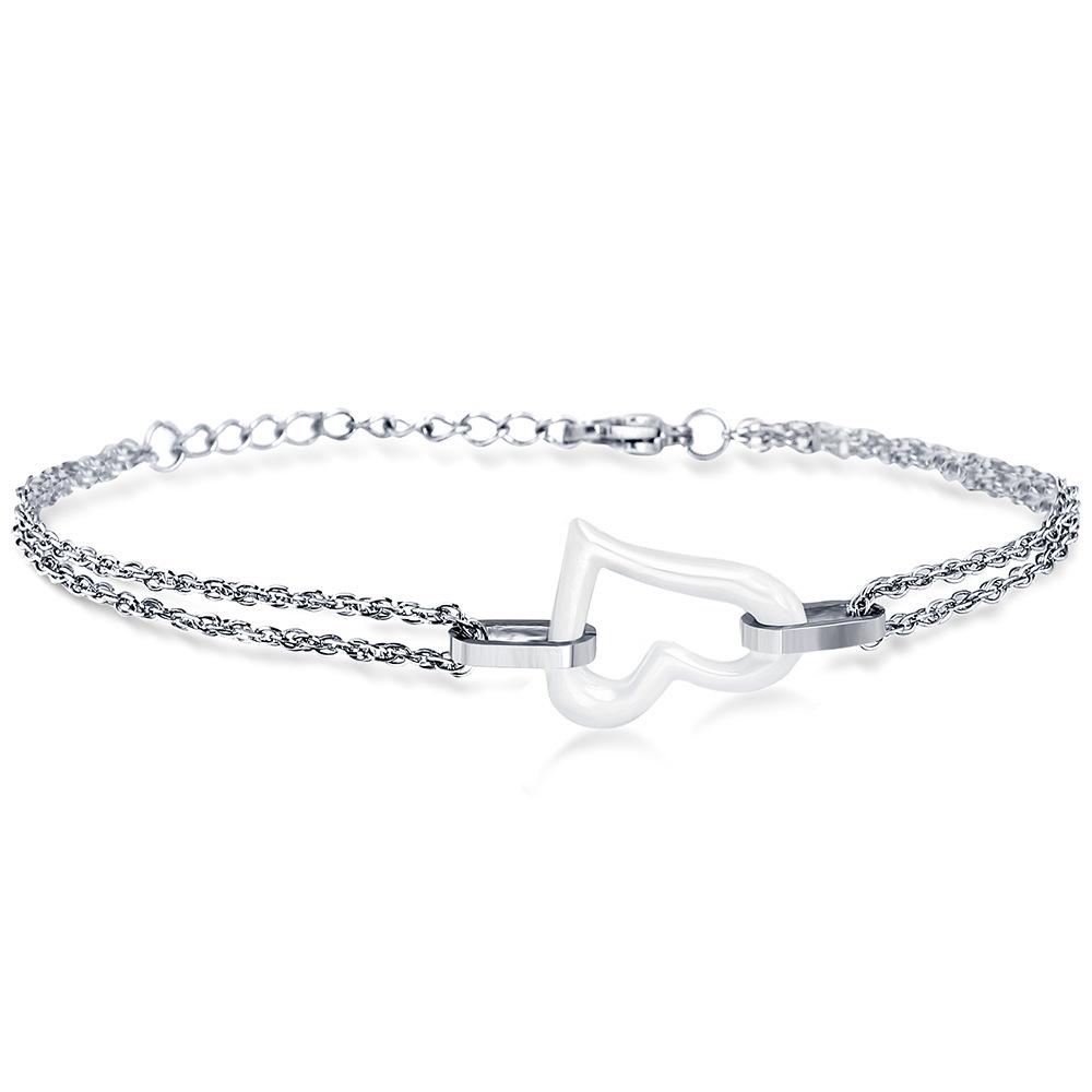 Simple Personality Ceramic Titanium Steel Bracelet Women's Fresh Ceramic Bracelet All-Matching