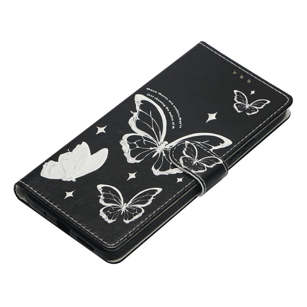 For iPhone 17 Pro Case Pattern Printing Wallet Stand Flip Leather Phone Cover with Strap