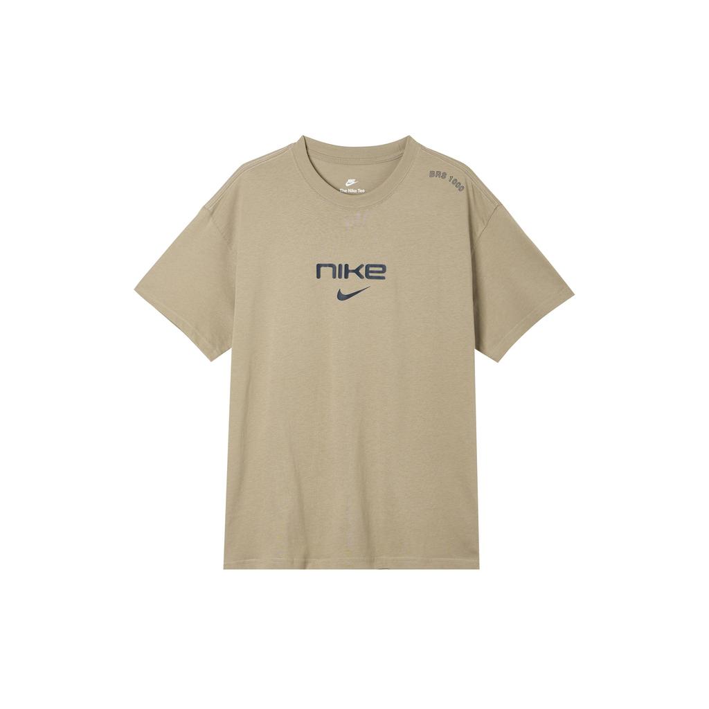 Nike T Shirts Men's Khaki Crew Neck Moderate Straight Fit FZ5416-247