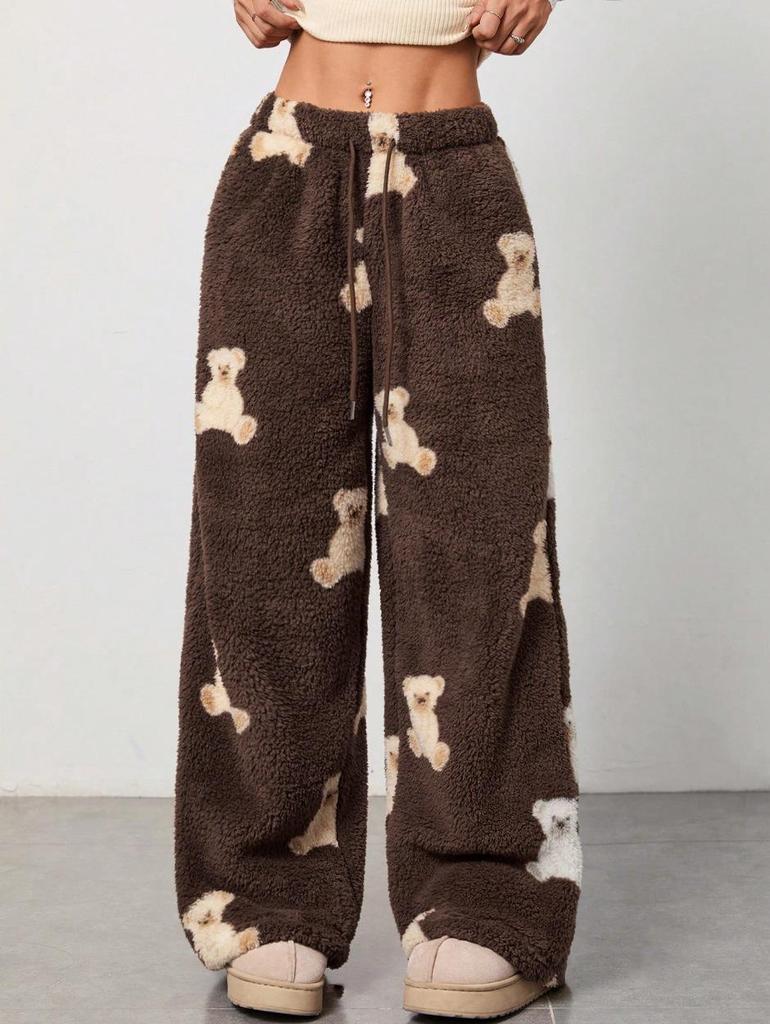 Leopardenmuster Weite Leggings - Europäischer und Amerikanischer Stil