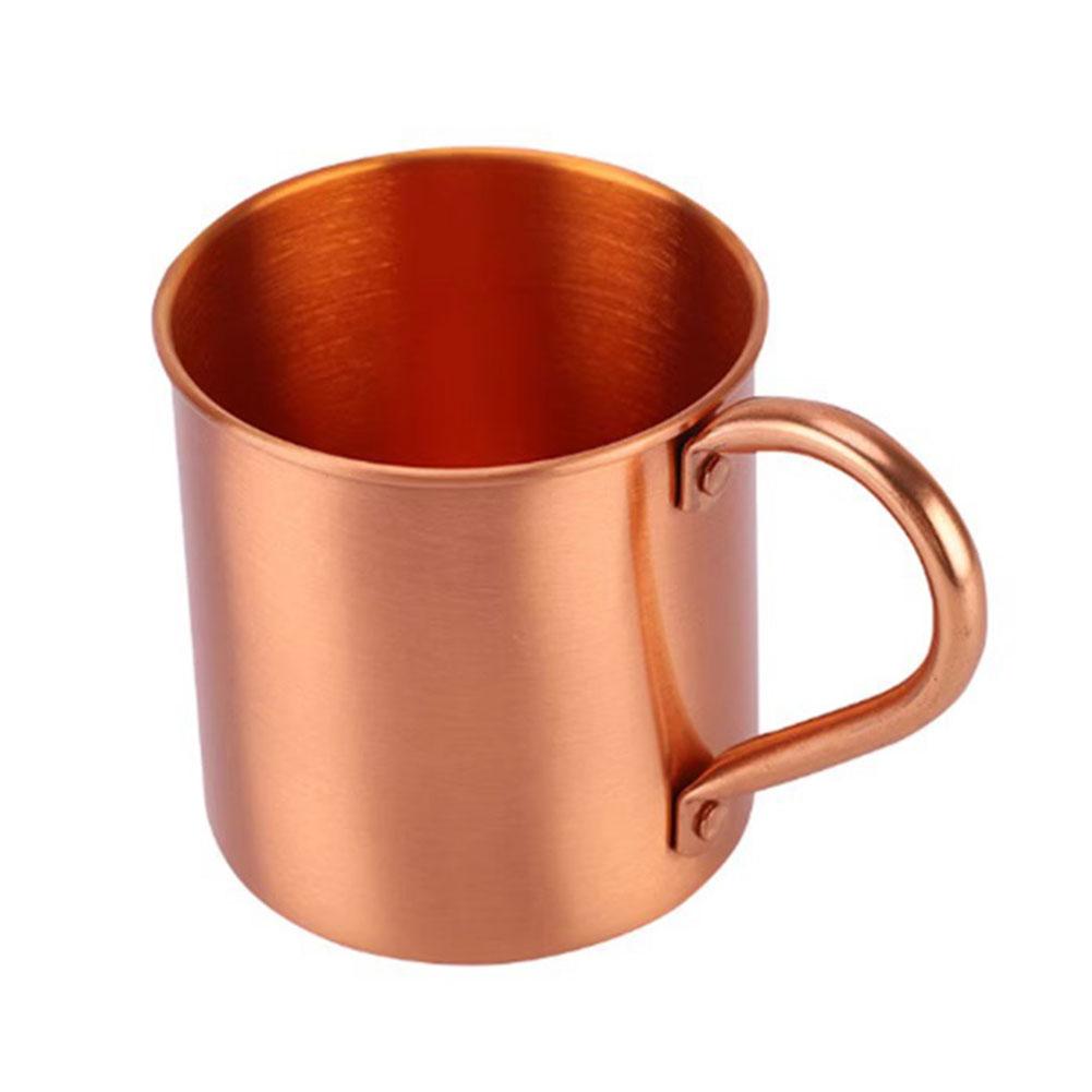 Neue High-end-420ML Reinem Kupfer Becher Moscow Mule Becher Kupfer 16 Trinken Solide Oz Becher Tassen-zylinder-Förmigen Kalten Tasse Bier Cocktail T7P5
