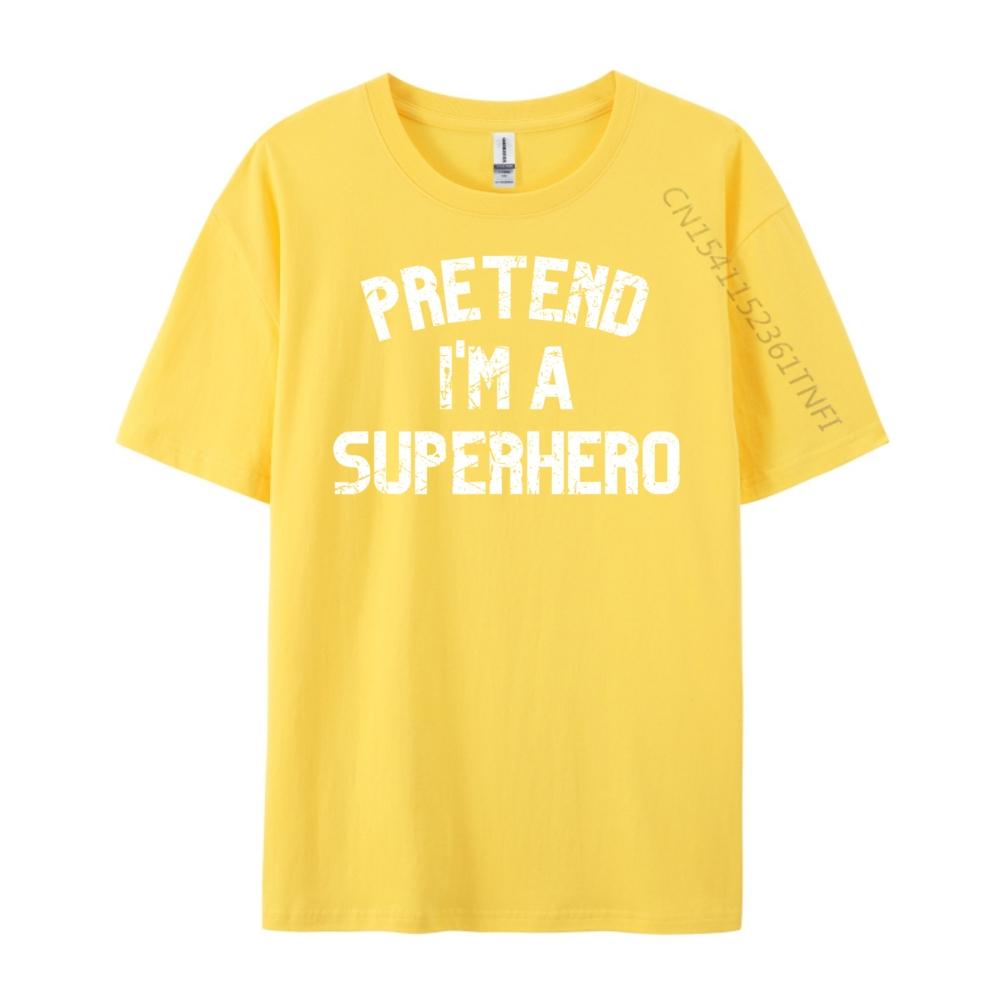 Pretend I M A Superhero Lazy Halloween Costume Party Shirts Graphic Tee Halloween Man Tops Tees Illustration