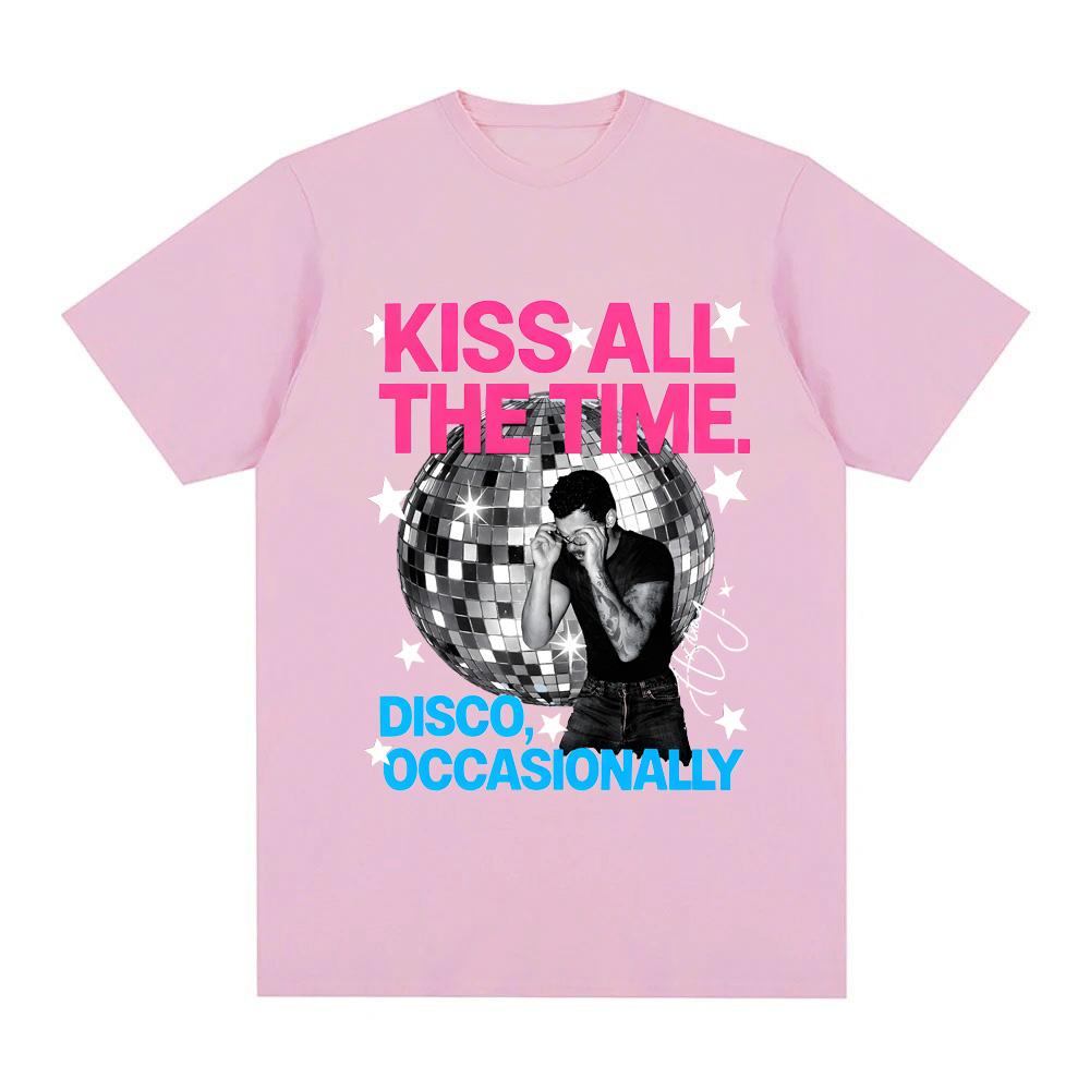 2026 Summer HarryStyle Kiss All The Time Disco Occasionally Disco Ball Love On Tour Classic TShirt High Quality Comfortable