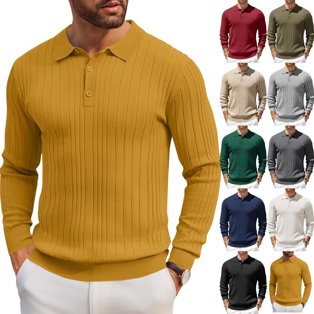 Mens   Shirts Classic Long Sleeve Buttons Fitness Workout T-Shirts Casual Fall Gym Muscle Fit Sports Tops