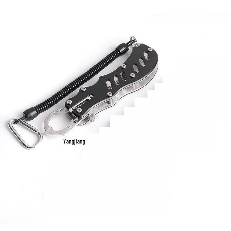 304 Stainless Steel Fish Gripper with Lure Pliers - Finger Trigger Fish Controller and Grabber for Fishing.