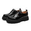 Thick-soled Derby Shoes Men's Casual Leather Shoes Heightened Square Head Big Head High-end Urban Leather Shoes 9521-R