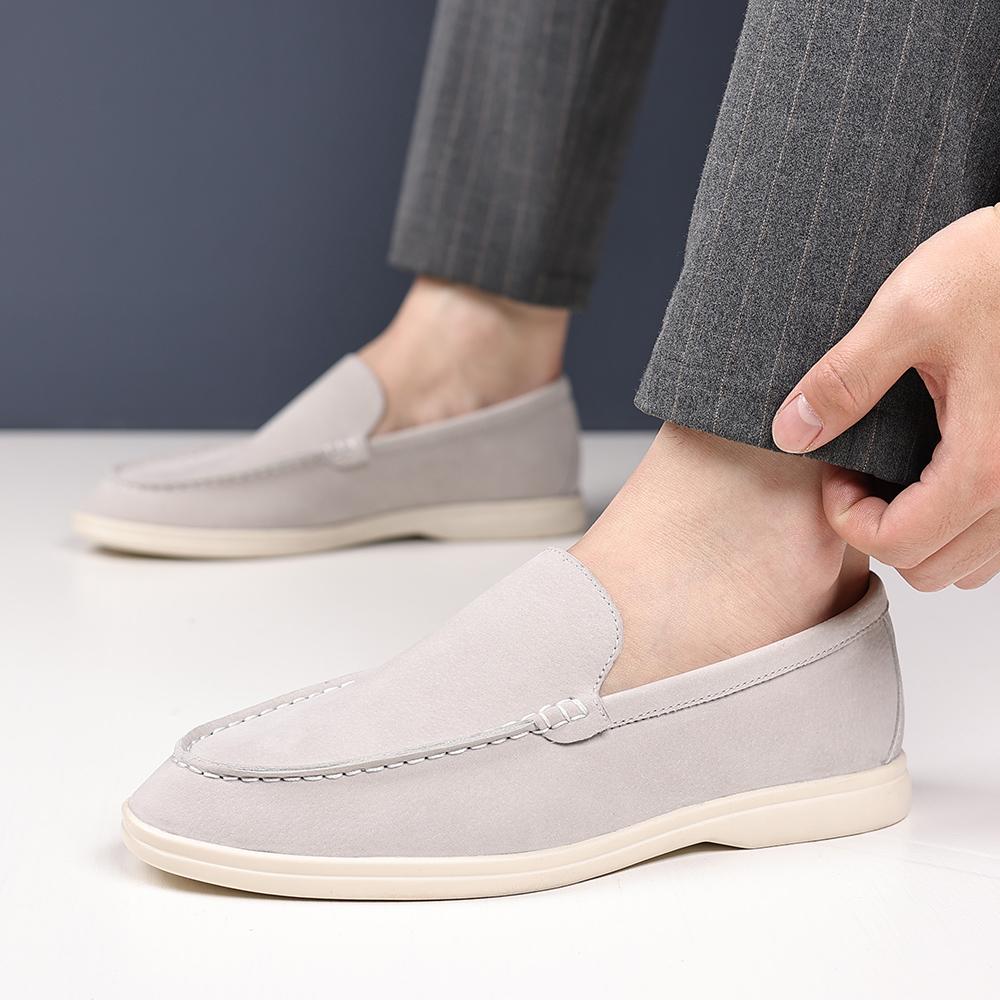 Fashion Classic Moccasins Dress Shoes Men Suede Leather Shoes For Men Loafers Formal Wedding Party Shoes Sapato Social Flats Size