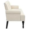 Upholstered Bench with Backrest 120 X 62 X 75.5 Cm Linen Fabric