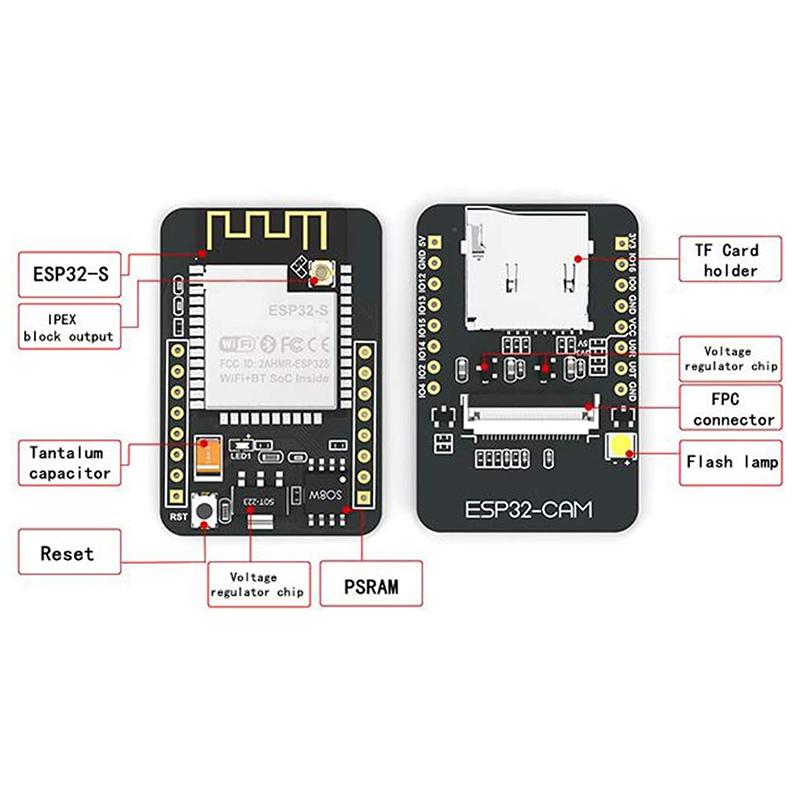 1pcs ESP32-CAM WiFi WiFi Module ESP32 serial to WiFi ESP32 CAM Development Board 5V Bluetooth with OV2640 Camera Module