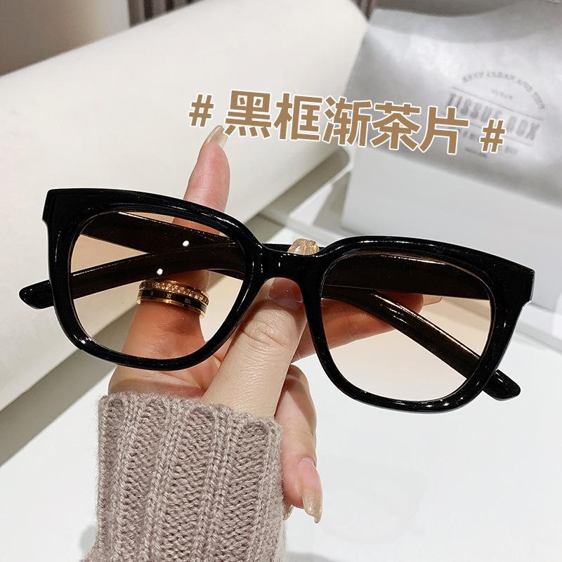 Vintage Men Women Big Sunglasses Men Square Shades Brand Designer Unisex Sun Glasses Black Lense Male Female Sunglasses UV400
