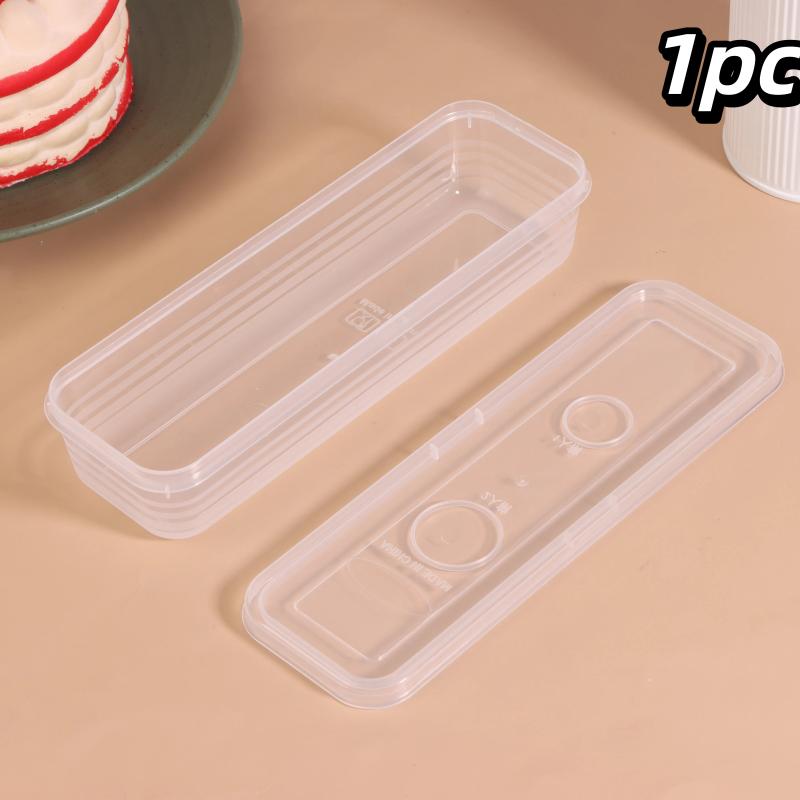 

1/10 шт. Длинные прямоугольные контейнеры для хранения продуктов Пластиковые многоразовые коробки-органайзеры для холодильника Кухонные принадлежности 1Pc