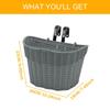 Kids Bike Basket Front Decoration Portable Handwoven Practical Children Bicycle Front Basket for Girls Boys Riding Street Parks