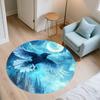 Moonlight Animals  Round Area Rug,Carpet Rug for Living Room Bedroom Sofa Playroom Decor,Non-slip Floor Mat